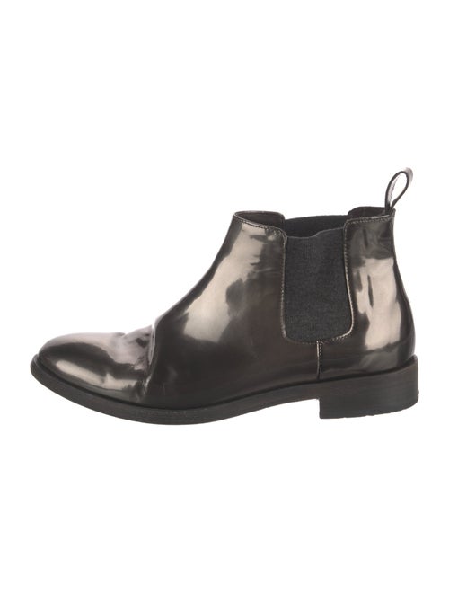 Brunello Cucinelli Patent Leather Chelsea Boots