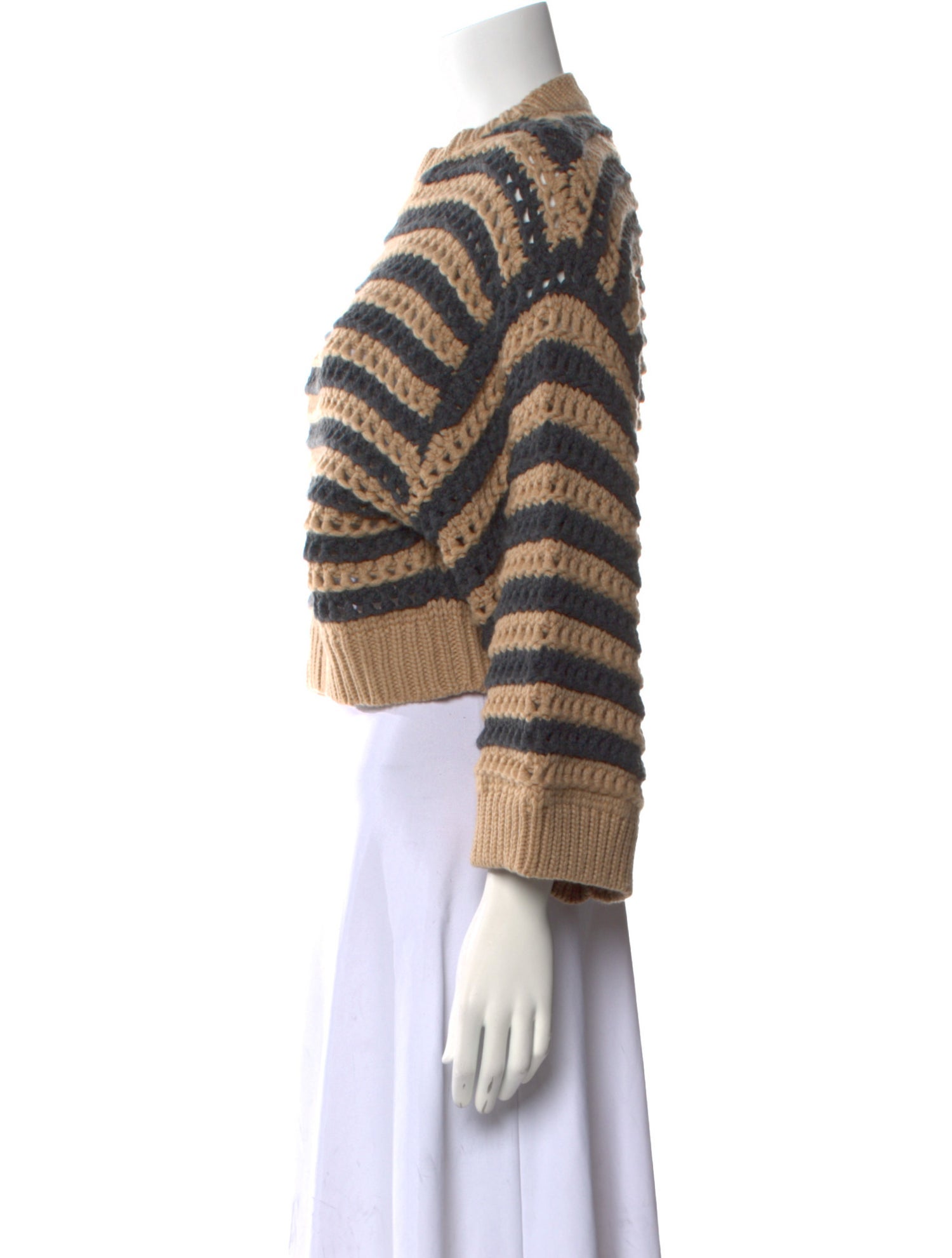 Brunello Cucinelli Virgin Wool Striped Sweater