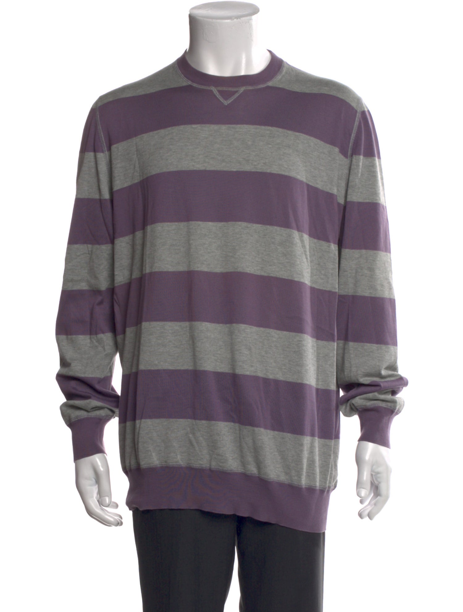 Brunello Cucinelli Striped Crew Neck T-Shirt