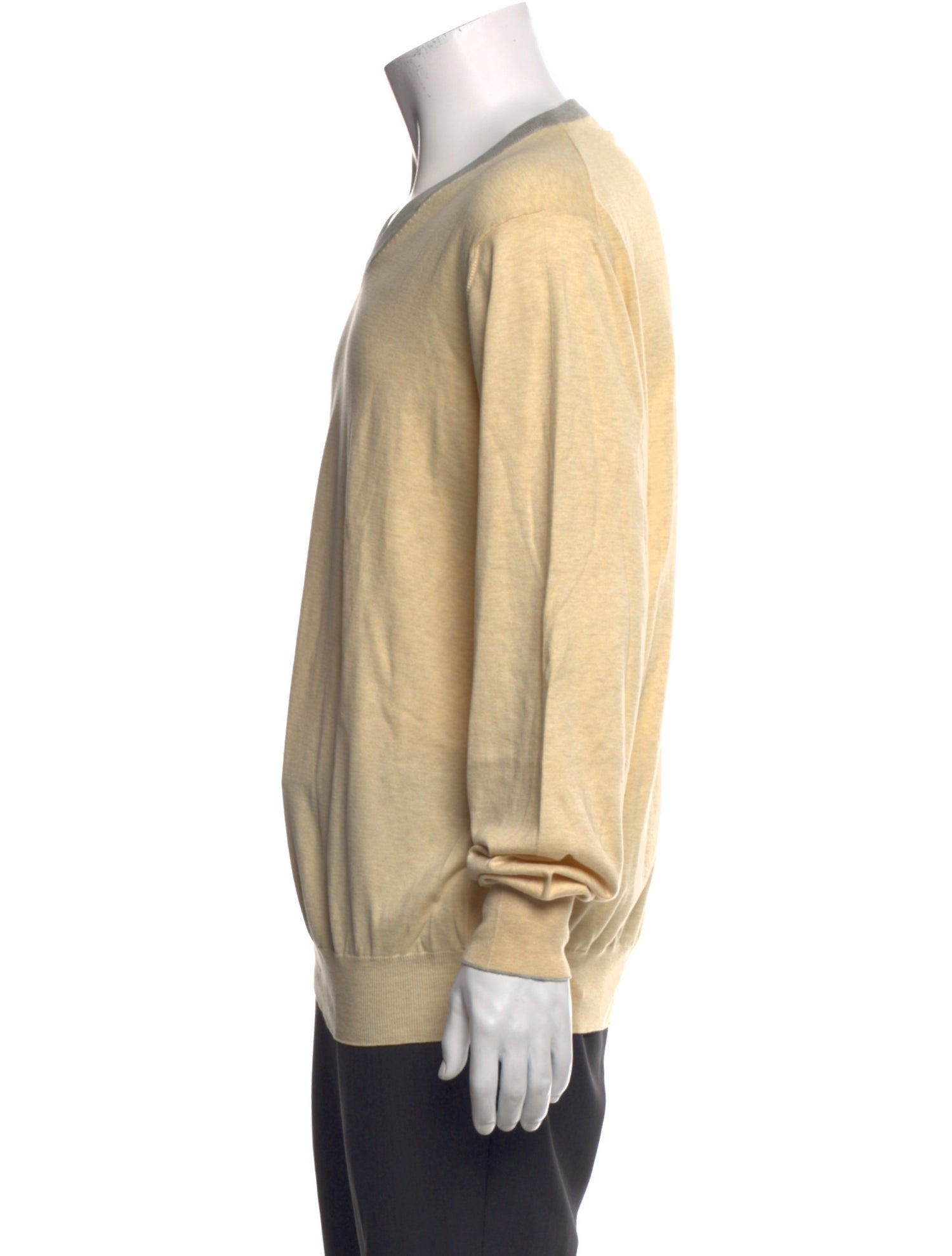 Brunello Cucinelli V-Neck Long Sleeve T-Shirt