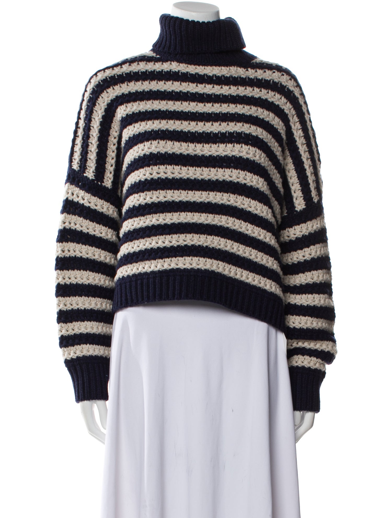 Brunello Cucinelli Virgin Wool Striped Sweater