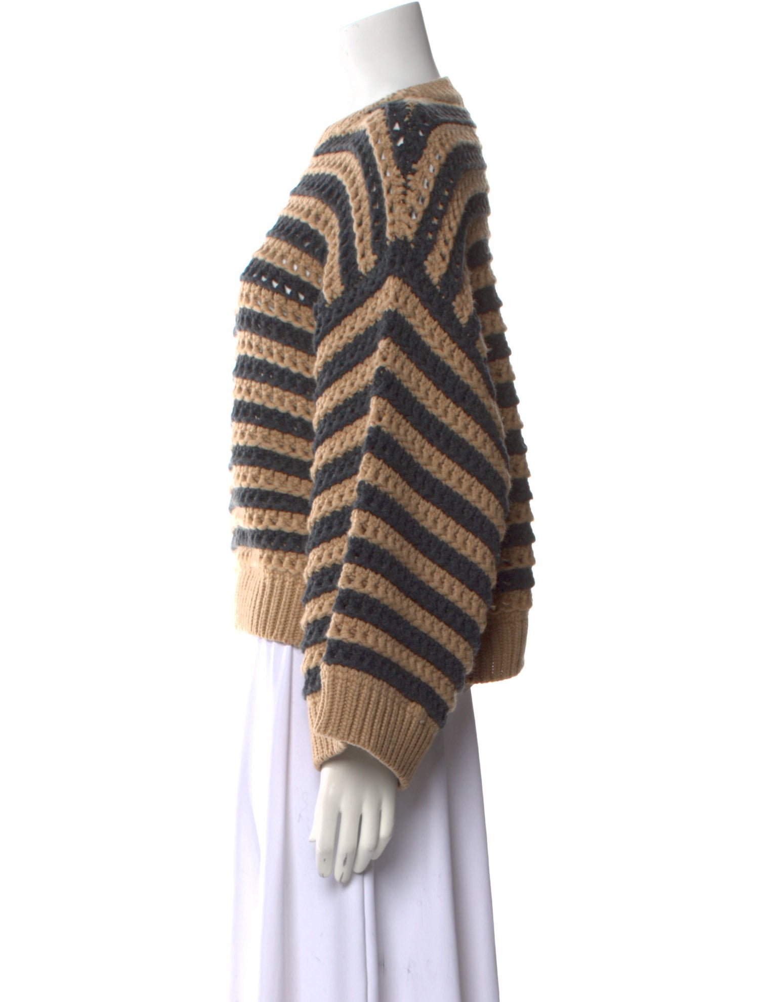 Brunello Cucinelli Virgin Wool Striped Sweater