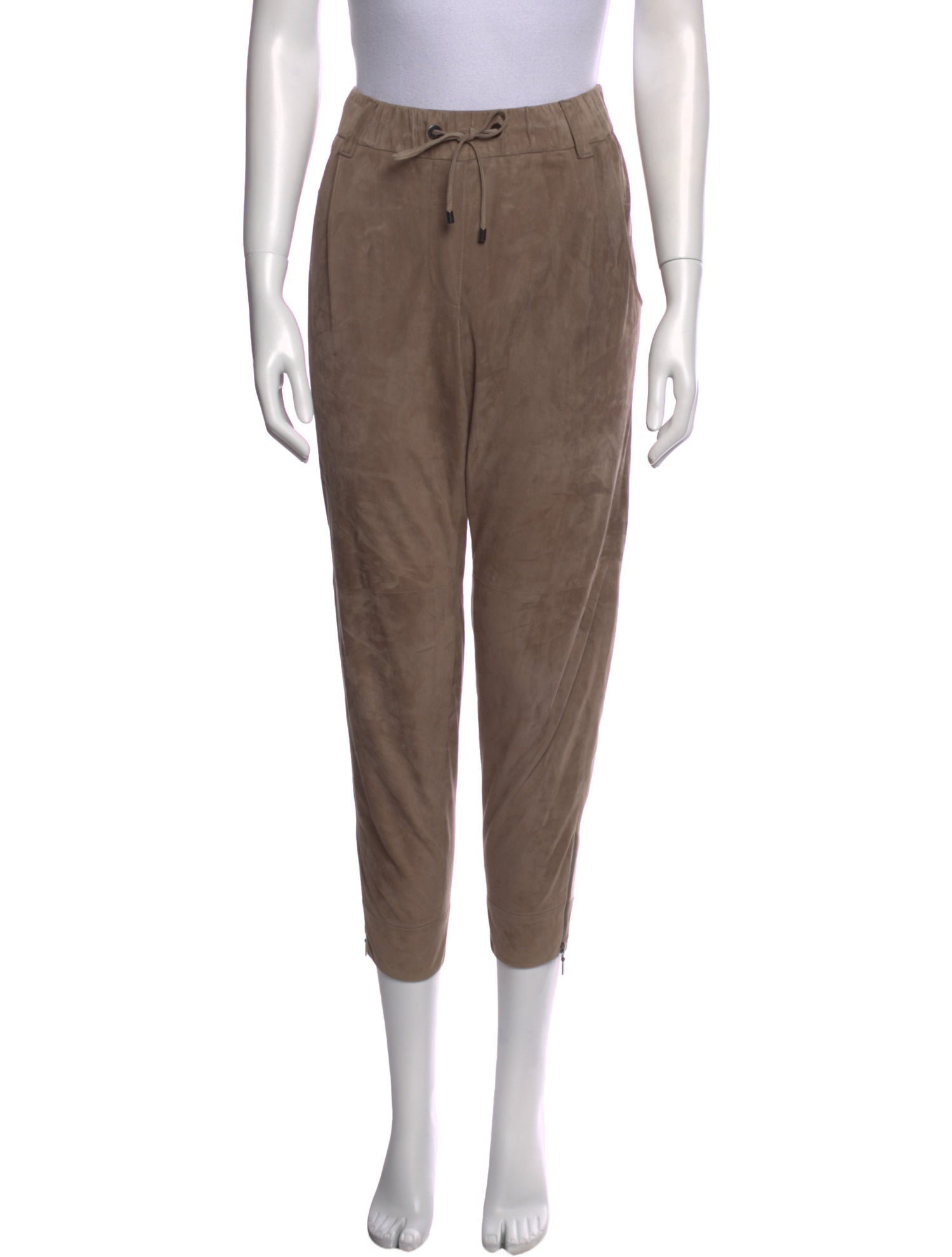 Brunello Cucinelli Leather Skinny Leg Pants