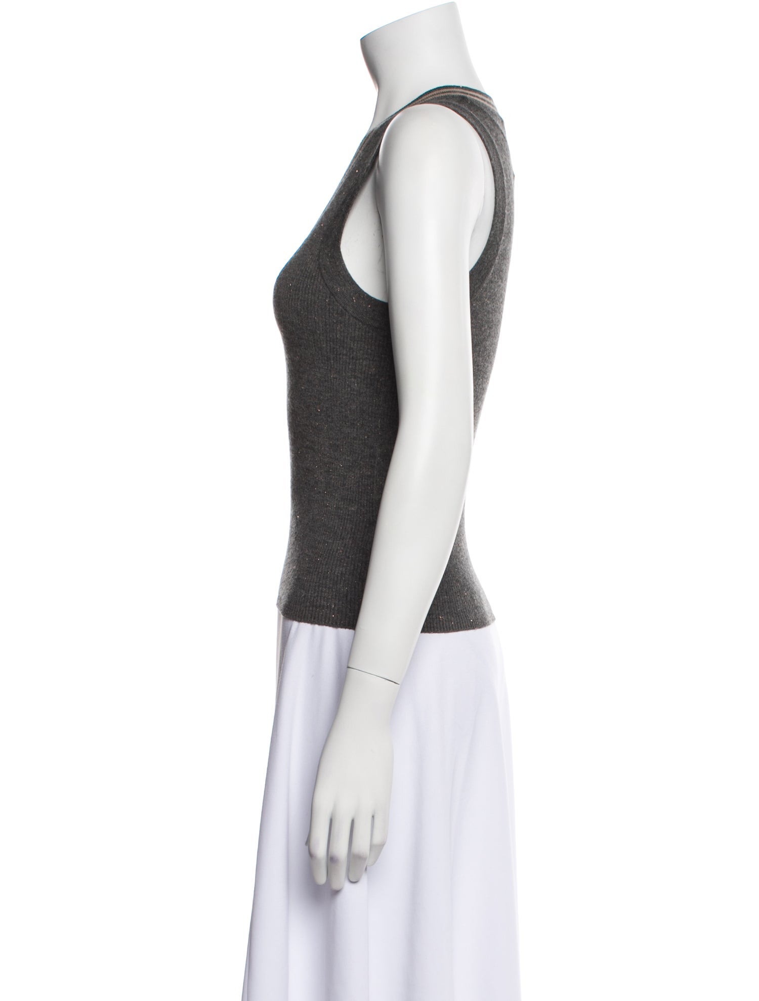 Brunello Cucinelli Cashmere V-Neck Top