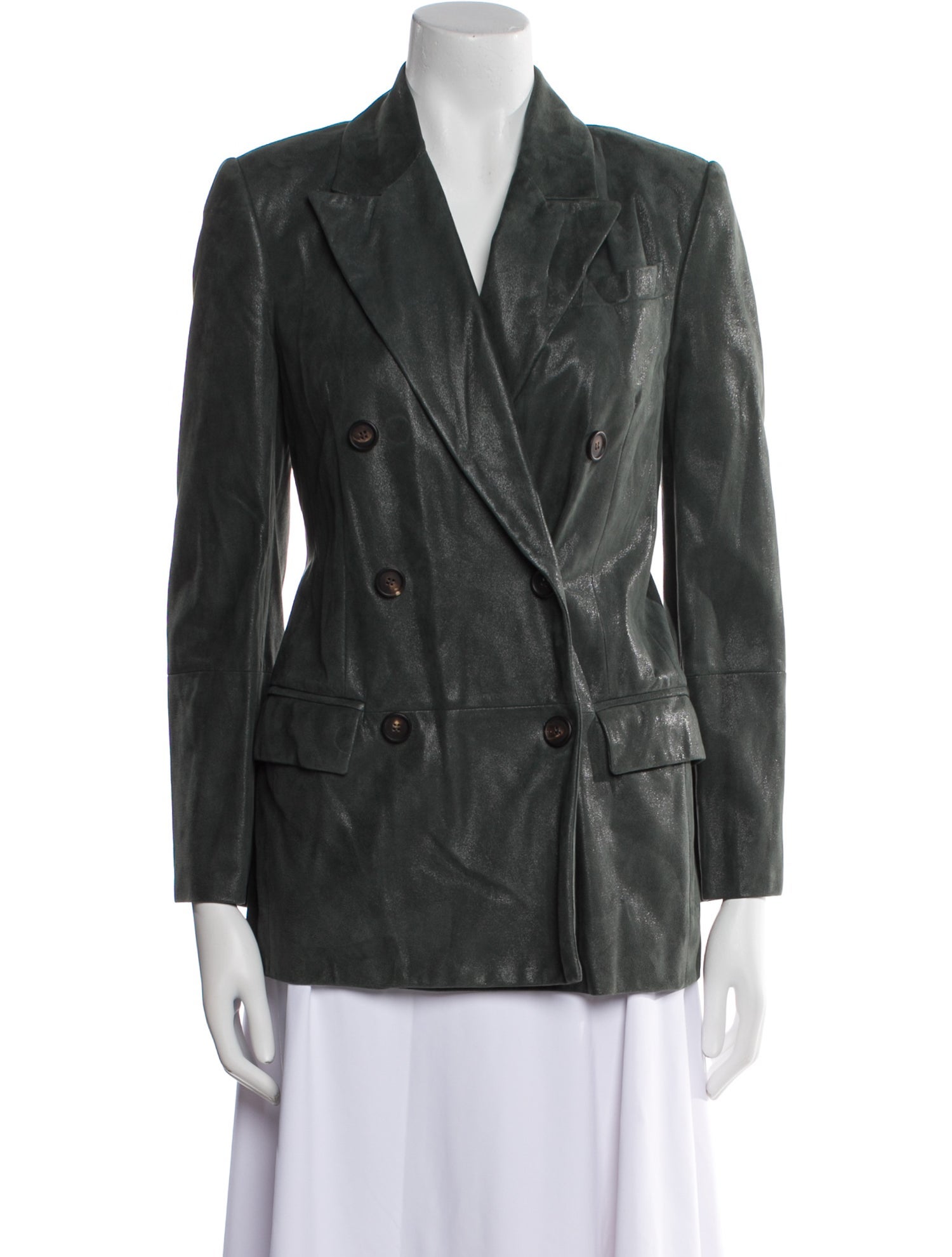 Brunello Cucinelli Leather Blazer w/ Tags