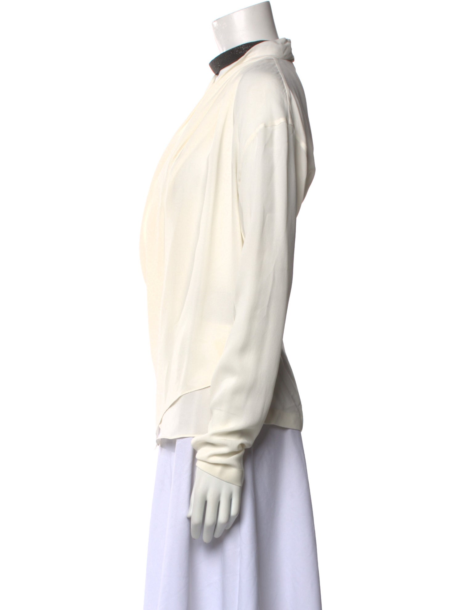 Brunello Cucinelli Silk Cowl Neck Blouse w/ Tags