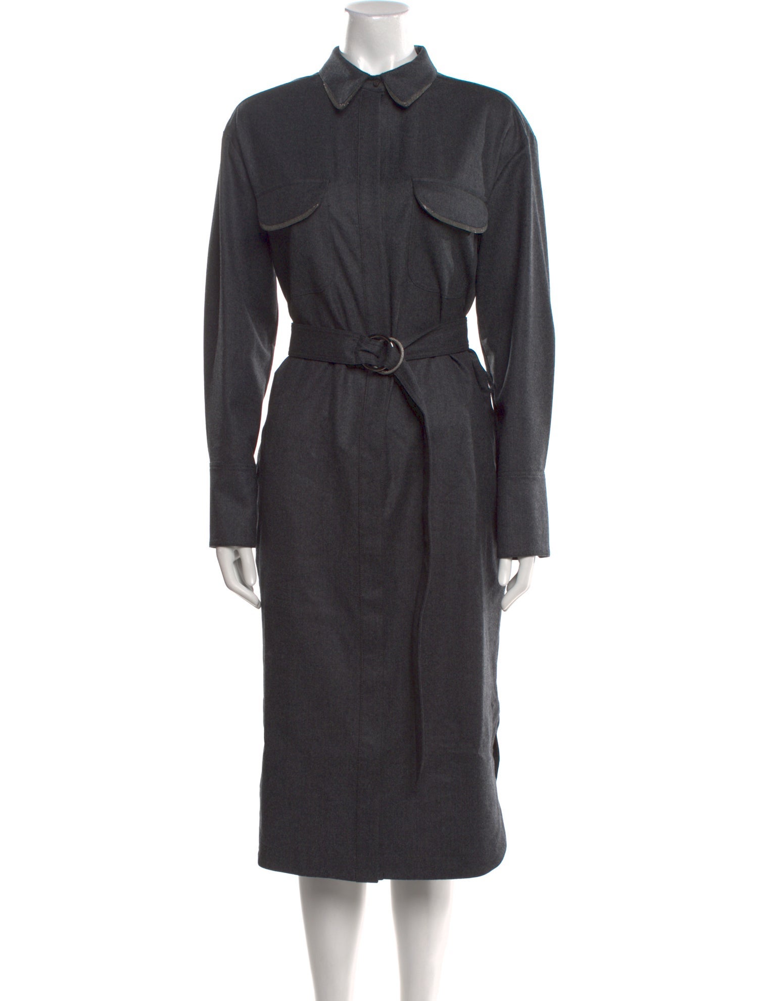 Brunello Cucinelli Virgin Wool Midi Length Dress w/ Tags