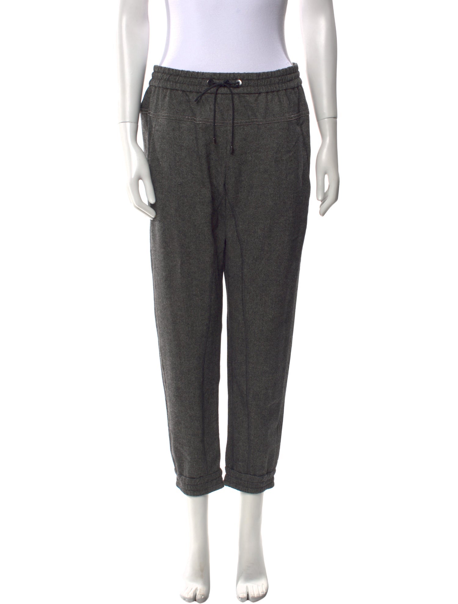 Brunello Cucinelli Virgin Wool Skinny Leg Pants