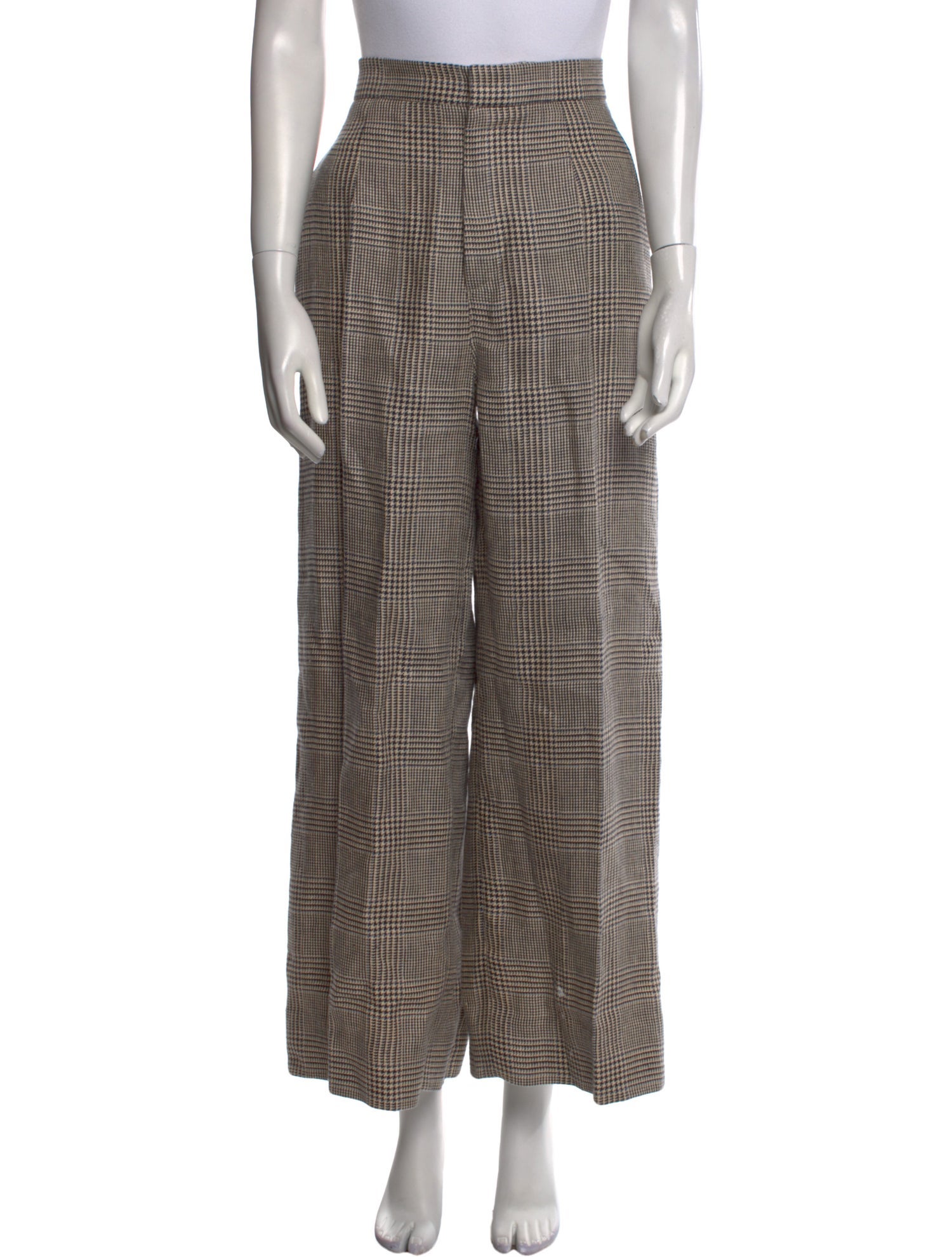 Courrèges Wool Straight Leg Pants - Brown, 9.75