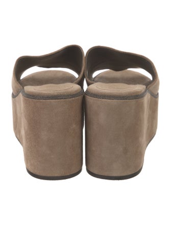 Brunello Cucinelli Monili Suede Slides