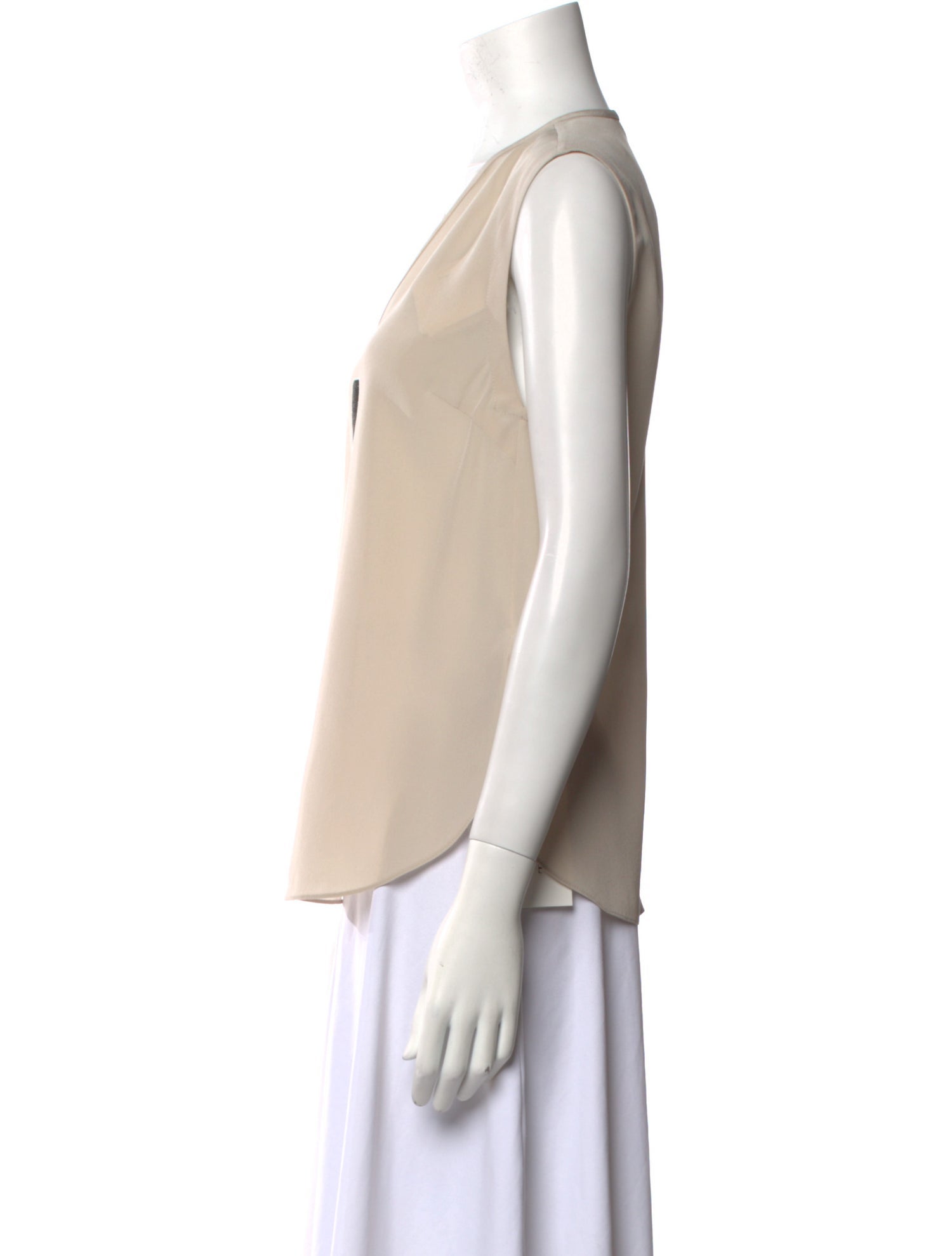 Brunello Cucinelli Silk V-Neck Blouse w/ Tags