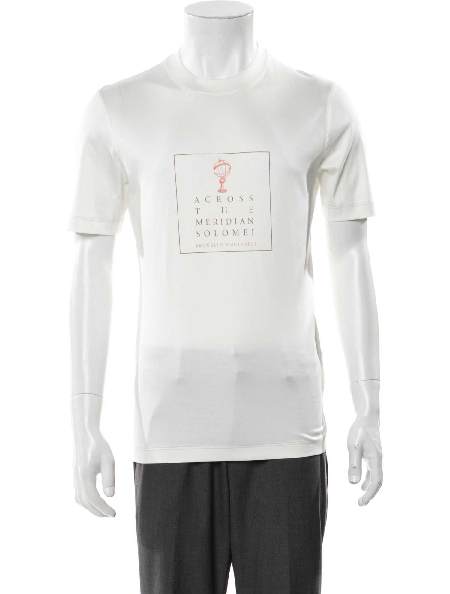 Brunello Cucinelli Graphic Print Crew Neck T-Shirt w/ Tags