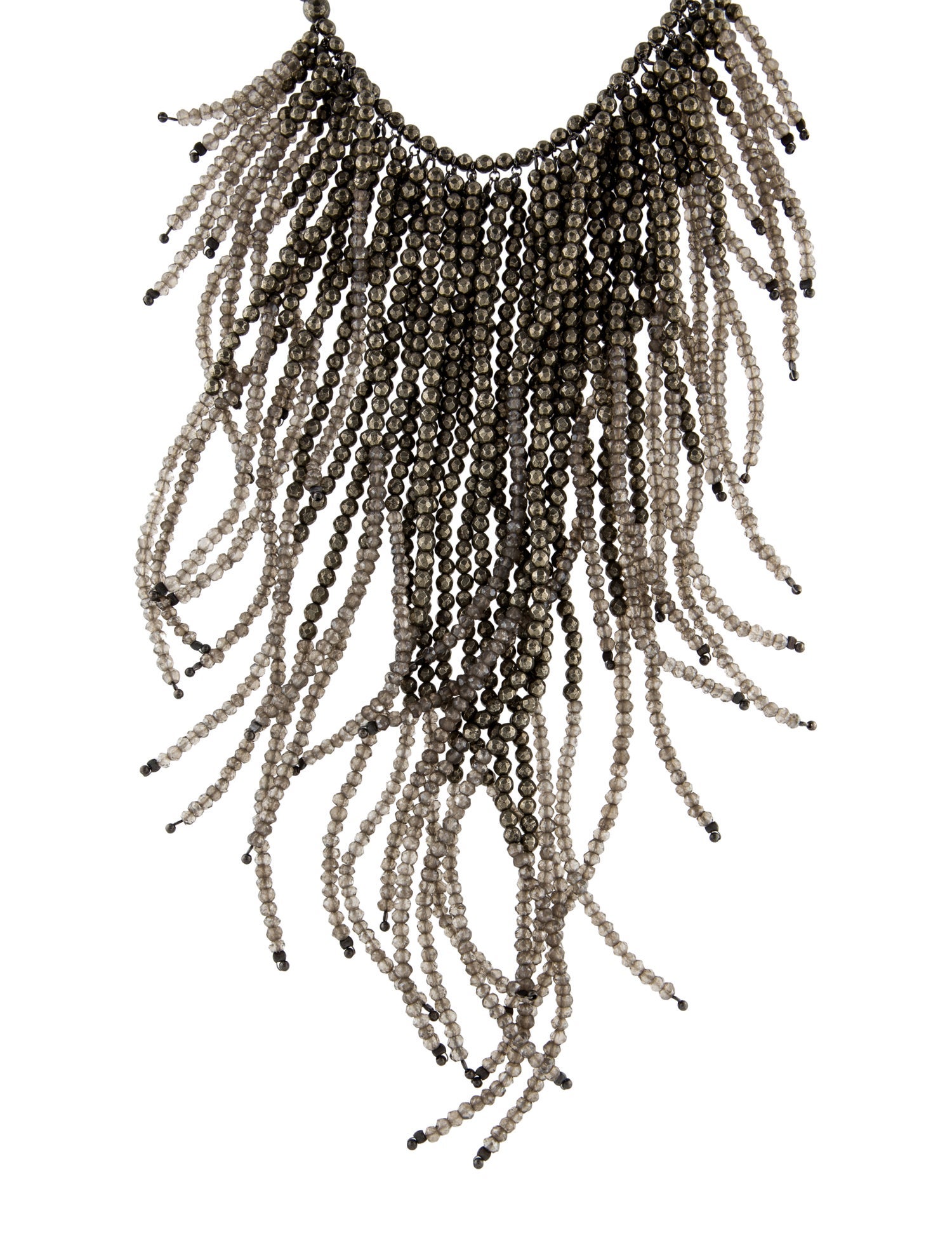 Brunello Cucinelli Beaded Fringe Collar Necklace