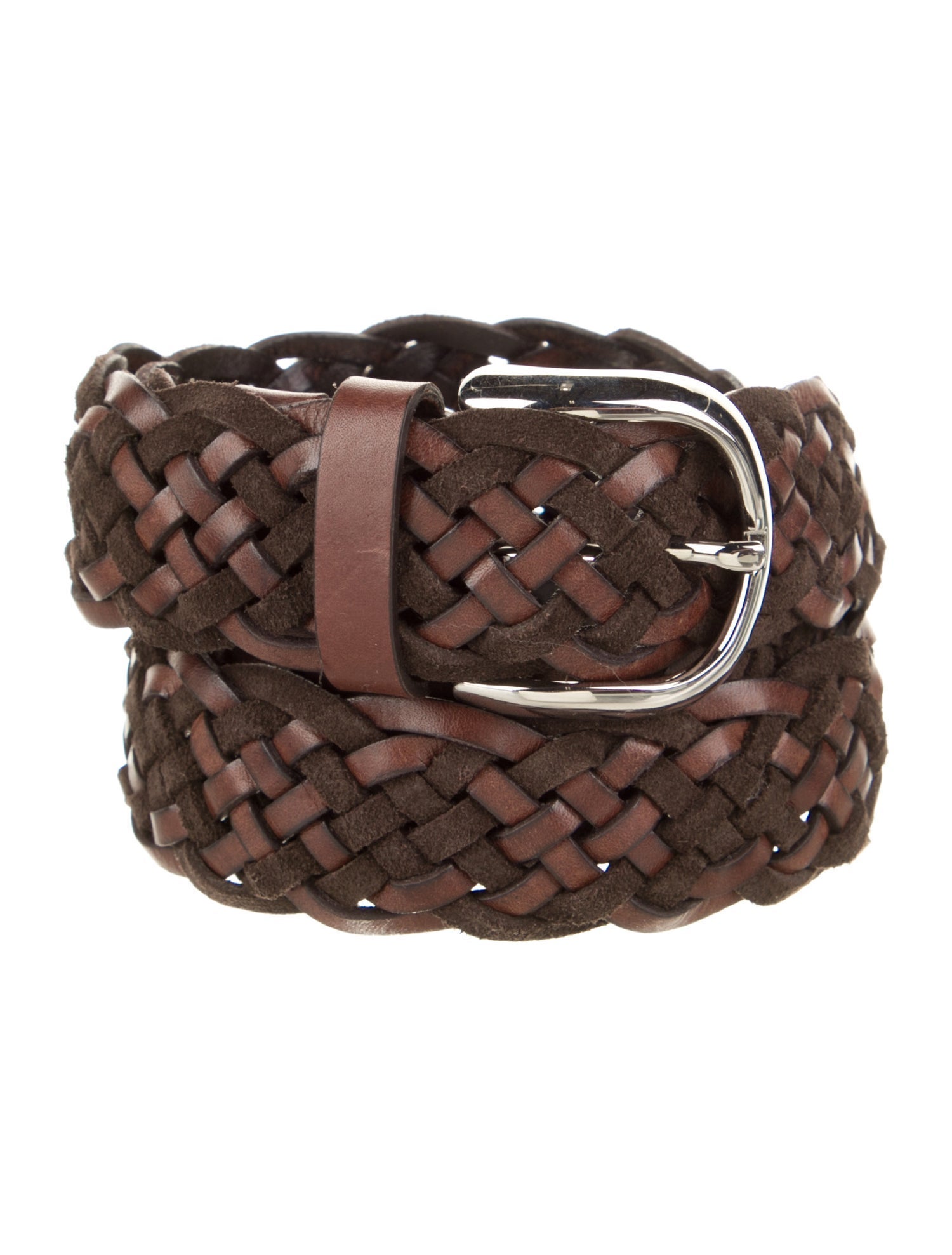 Brunello Cucinelli Leather Braided Accents Waist Belt w/ Tags