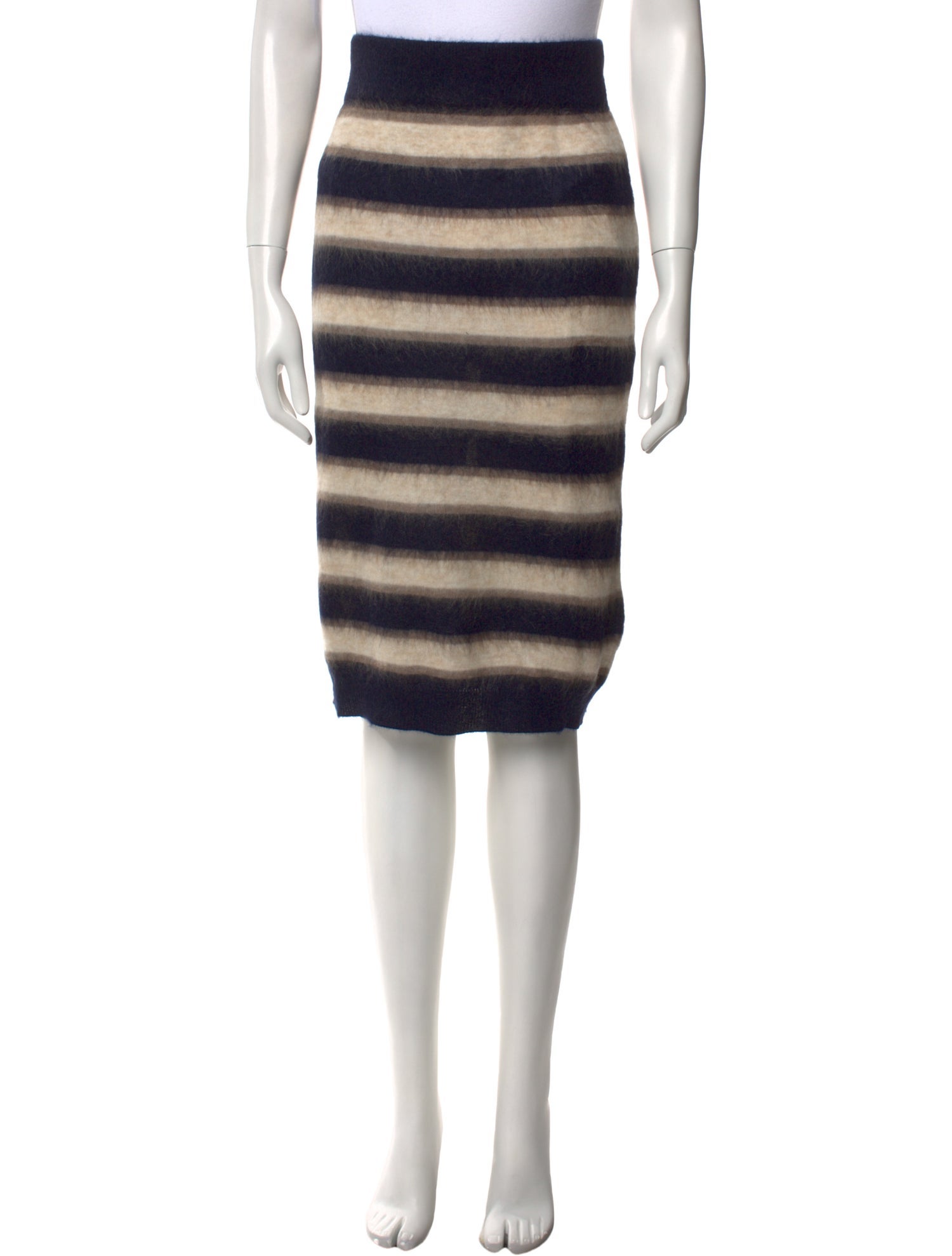 Brunello Cucinelli Striped Knee-Length Skirt w/ Tags