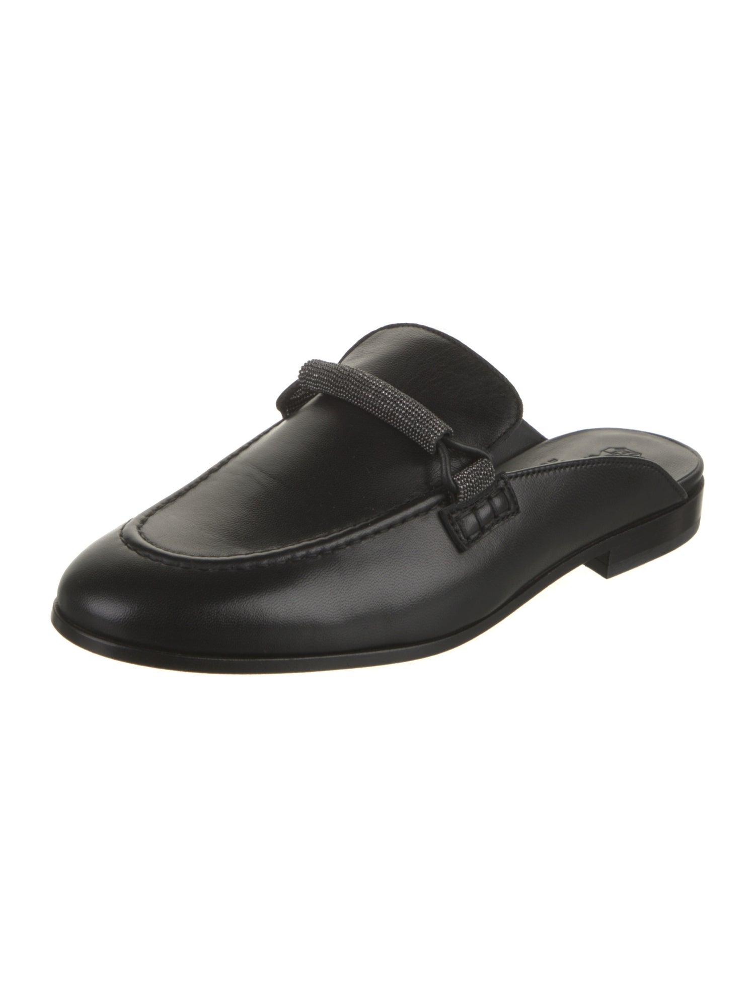 Brunello Cucinelli Monili Leather Mules w/ Tags
