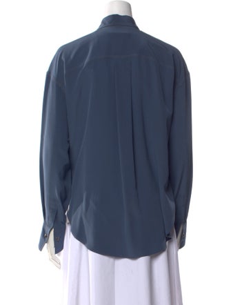 Brunello Cucinelli Long Sleeve Button-Up Top