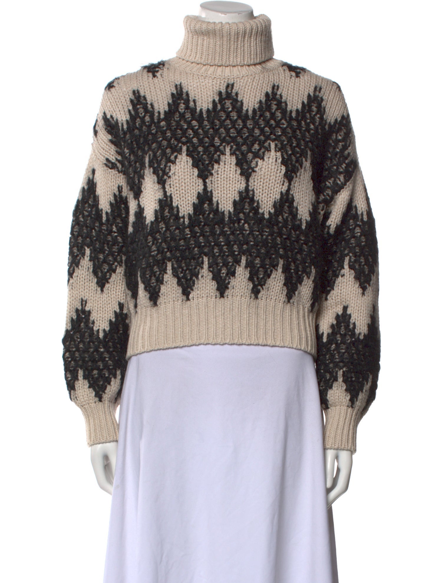 Brunello Cucinelli Virgin Wool Patterned Sweater w/ Tags