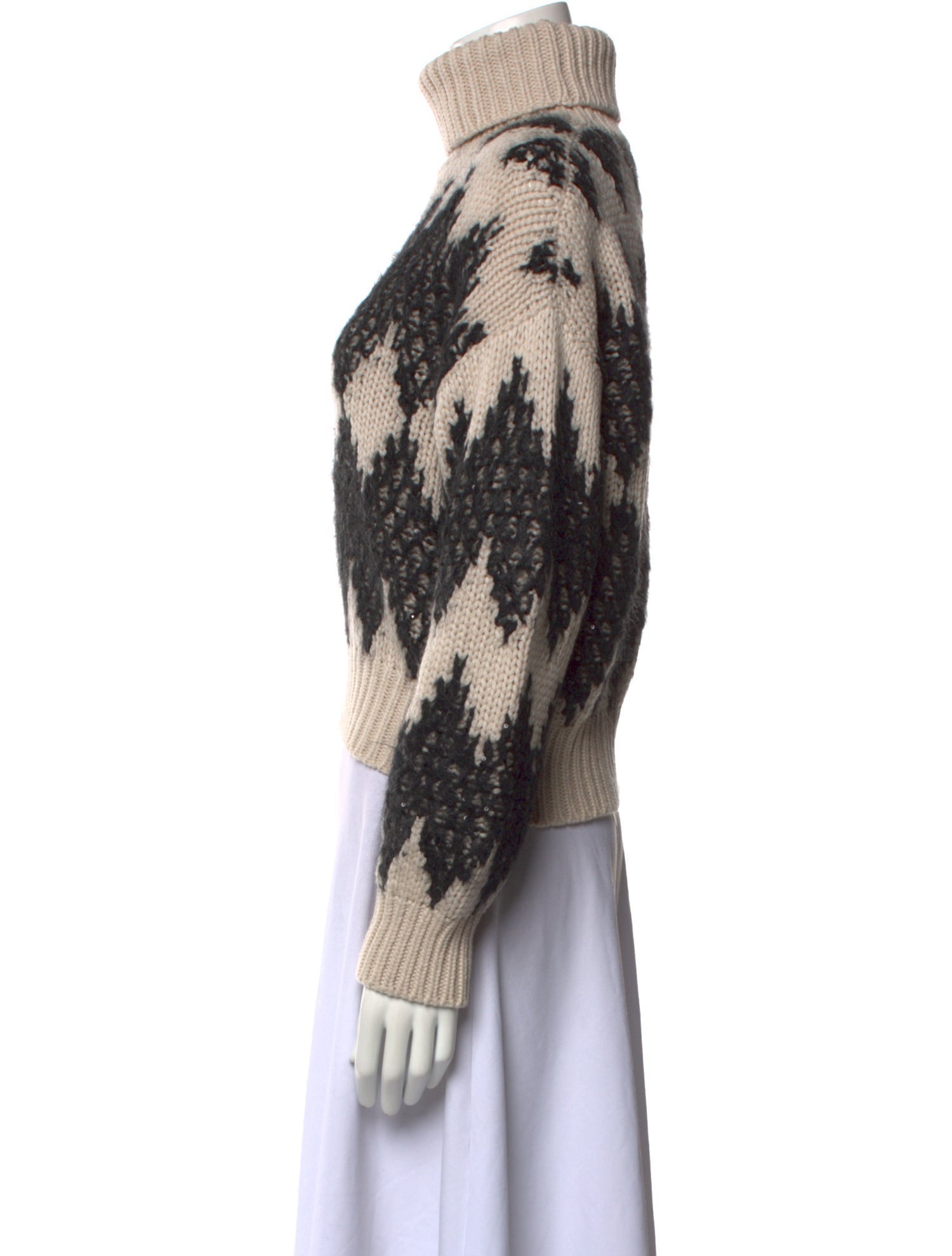 Brunello Cucinelli Virgin Wool Patterned Sweater w/ Tags