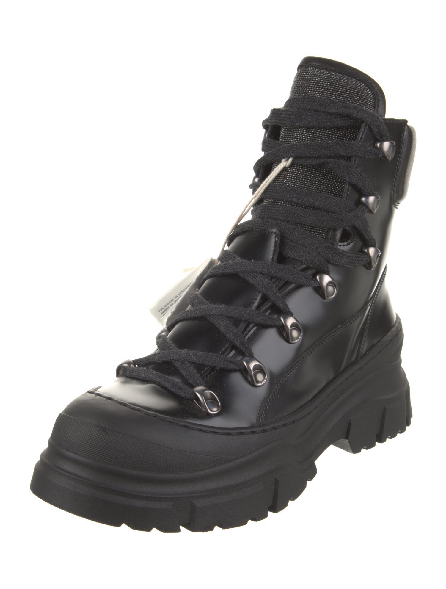 Brunello Cucinelli Monili Leather Combat Boots w/ Tags