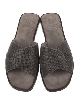 Brunello Cucinelli Suede Slides