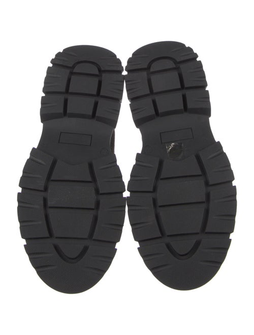 Brunello Cucinelli Suede Colorblock Pattern Combat Boots