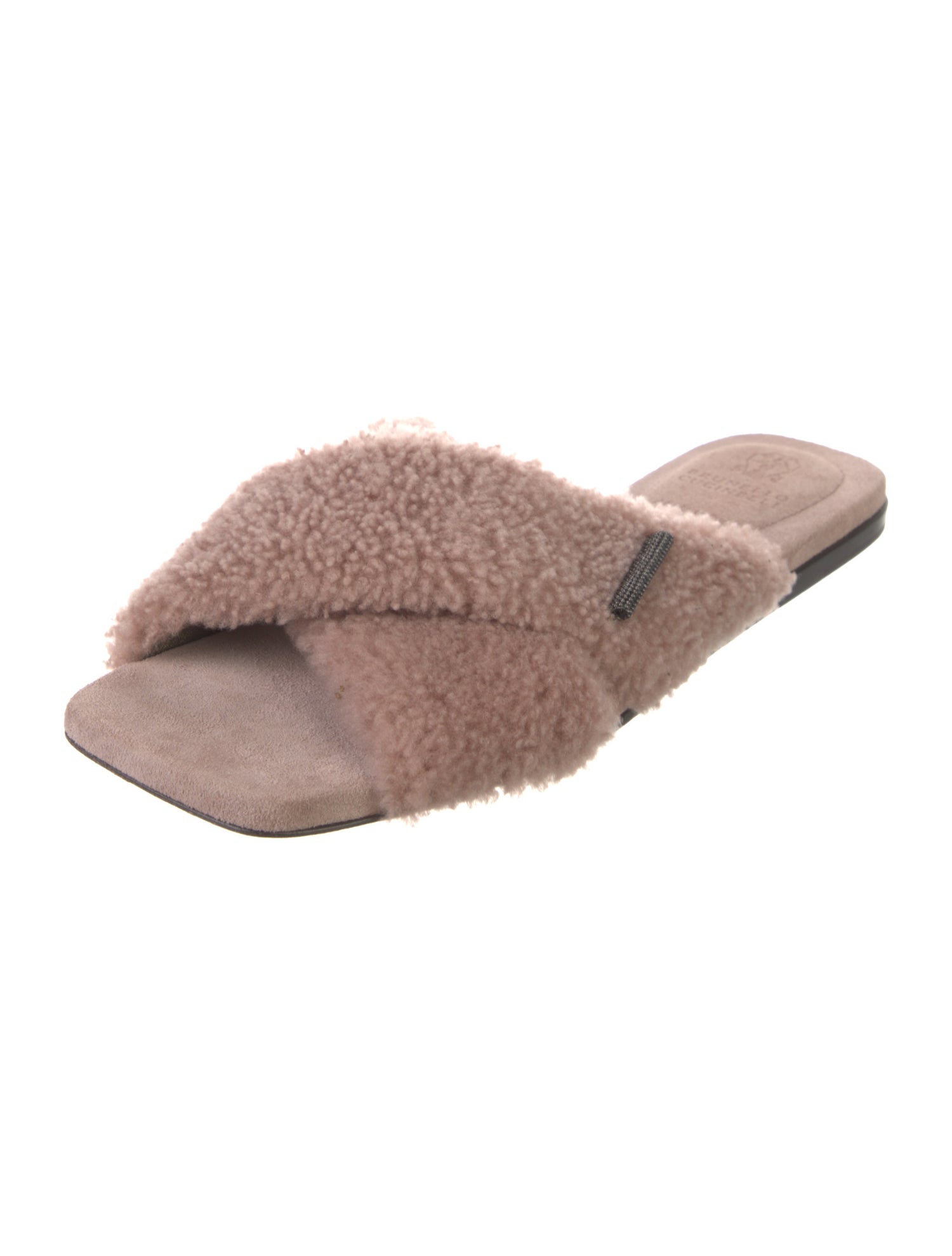 Brunello Cucinelli Monili Shearling Mules