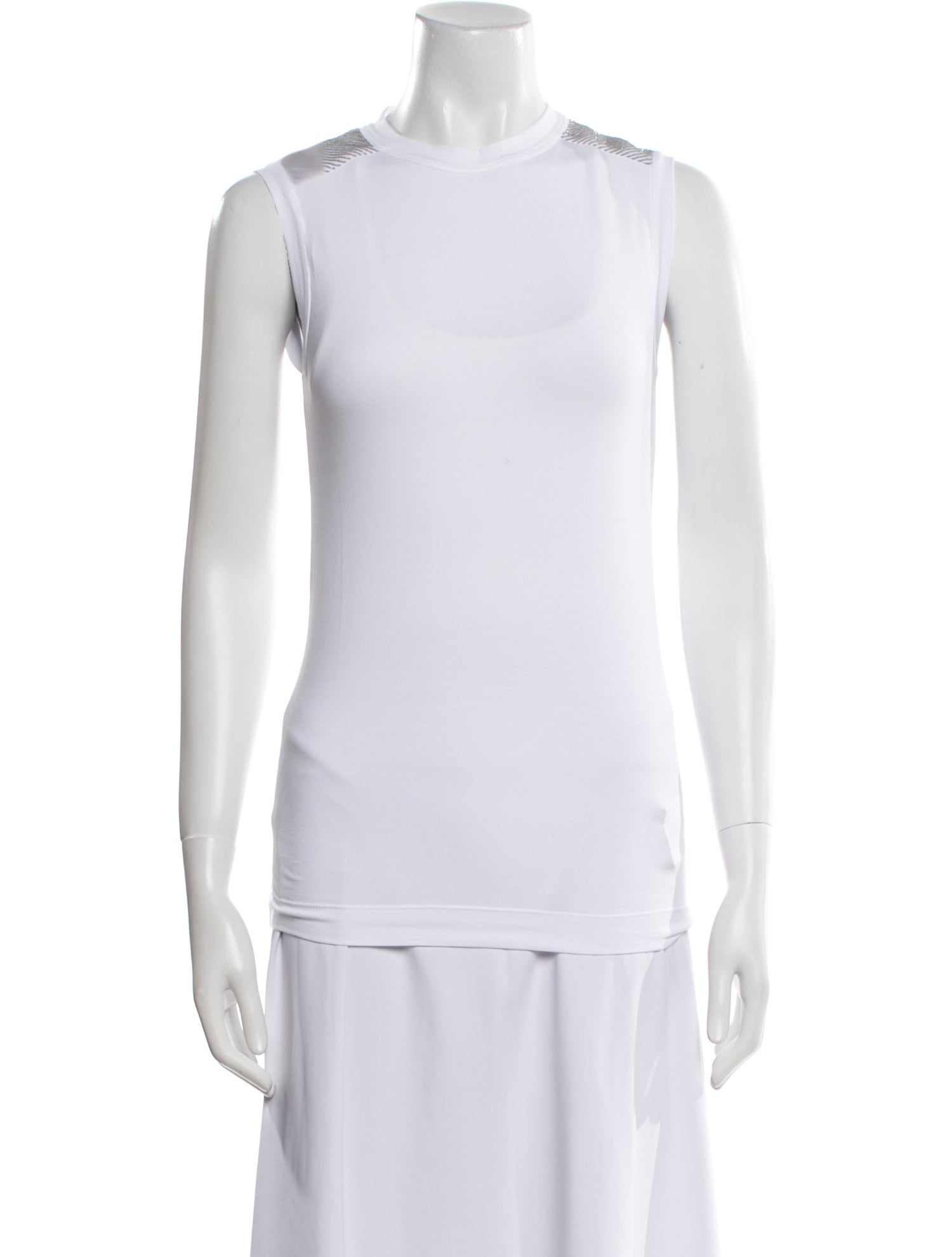 Brunello Cucinelli Crew Neck Sleeveless Top w/ Tags