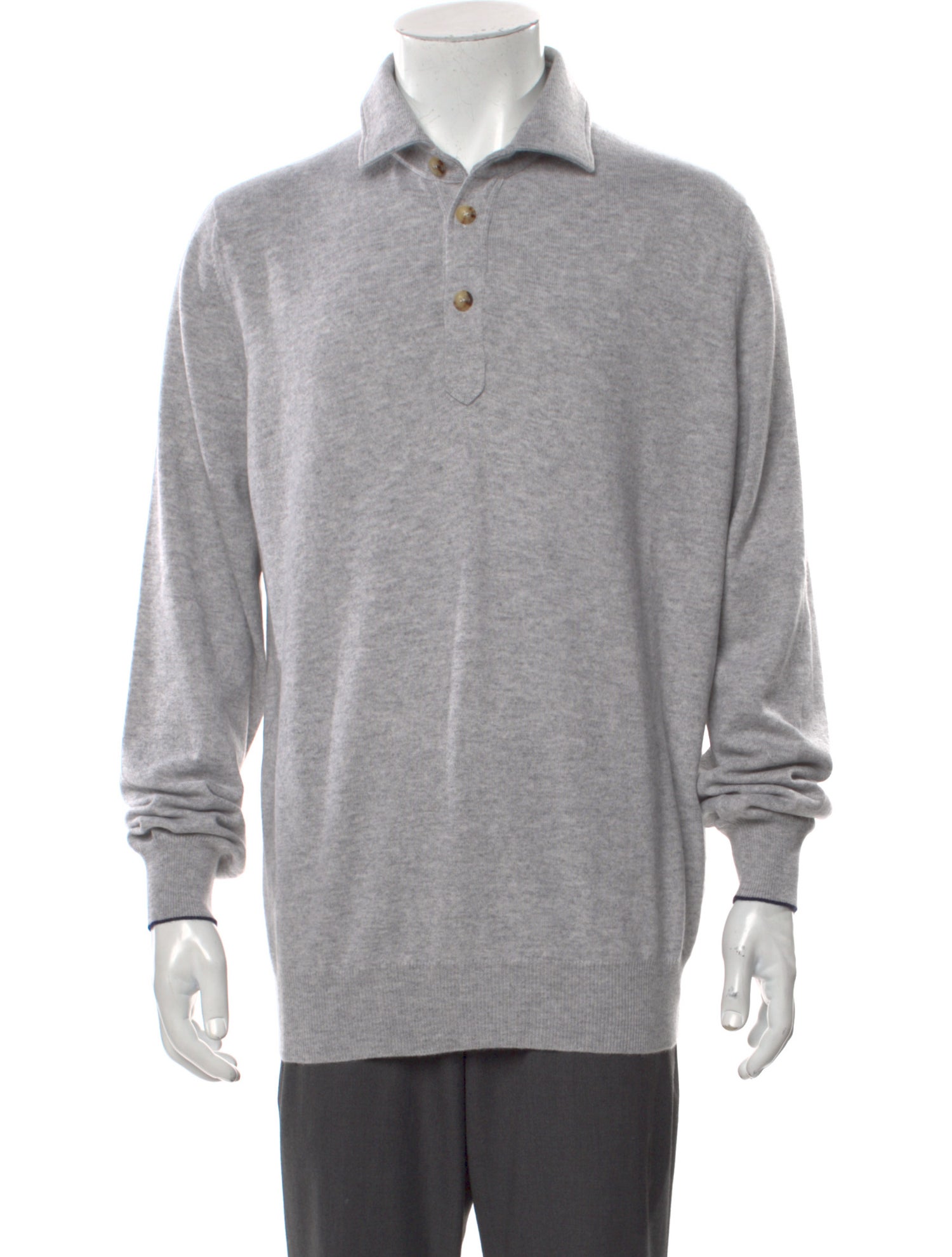 Brunello Cucinelli Cashmere Collar Polo Sweater w/ Tags