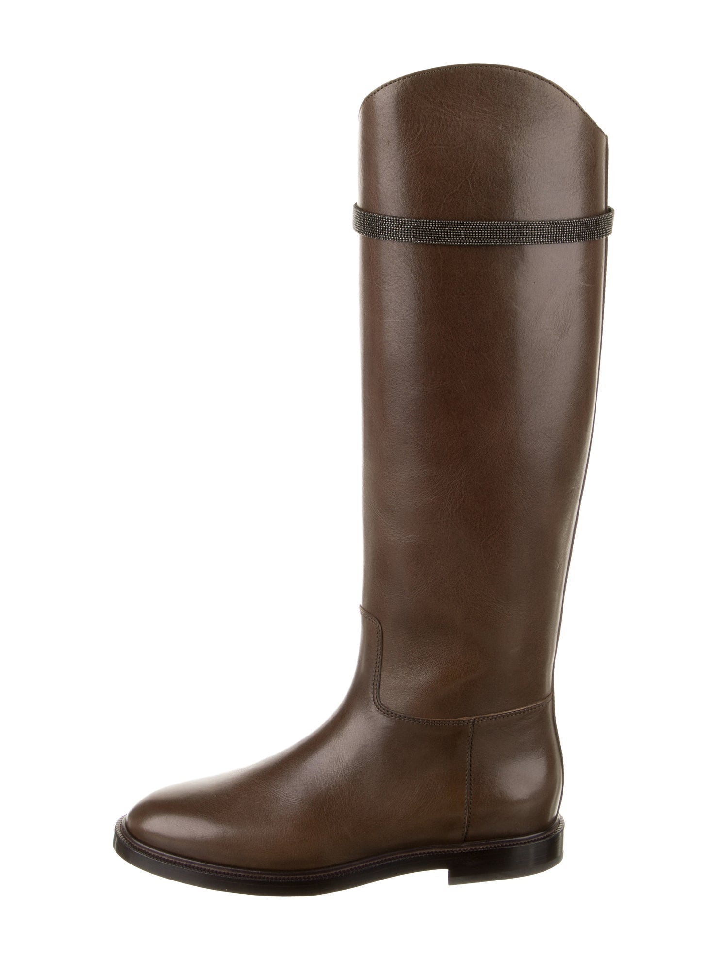 Brunello Cucinelli Leather Riding Boots