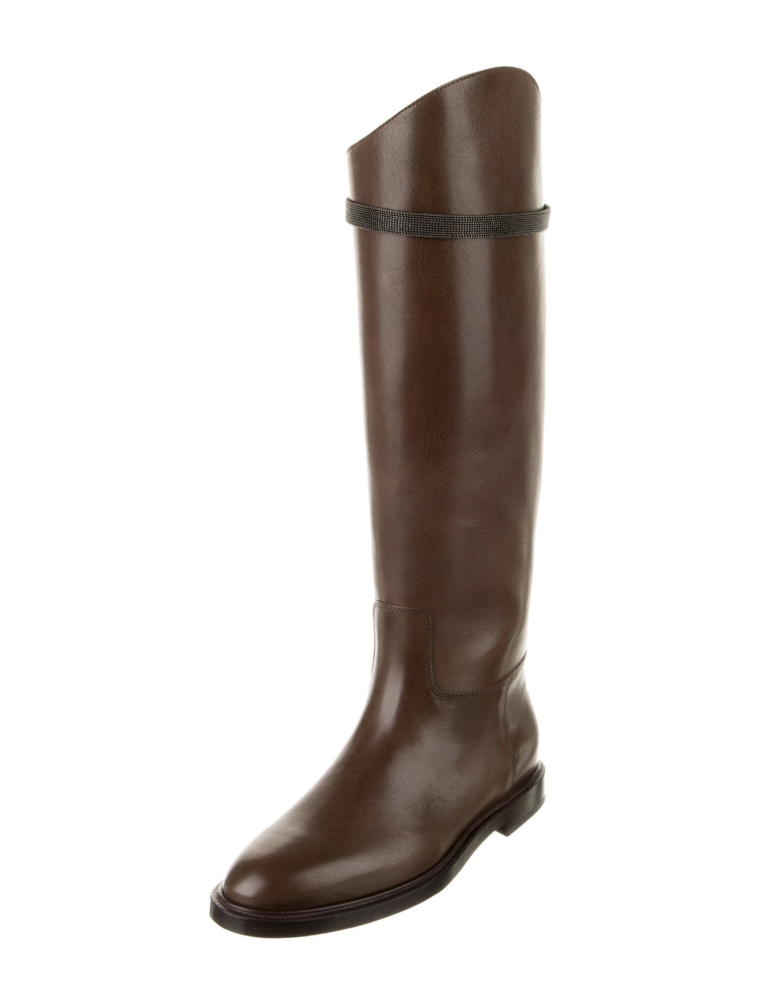 Brunello Cucinelli Leather Riding Boots