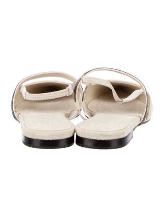 Brunello Cucinelli Leather Slingback Flats