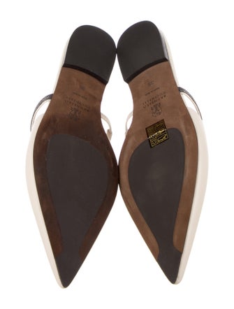 Brunello Cucinelli Leather Slingback Flats