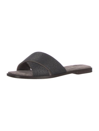 Brunello Cucinelli Suede Slides