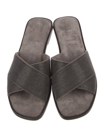 Brunello Cucinelli Suede Slides