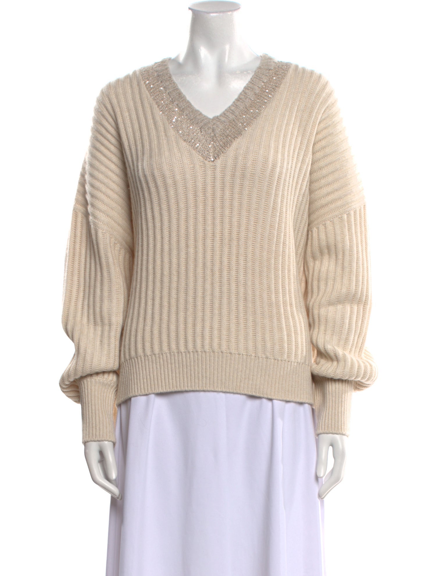 Brunello Cucinelli Cashmere V-Neck Sweater w/ Tags