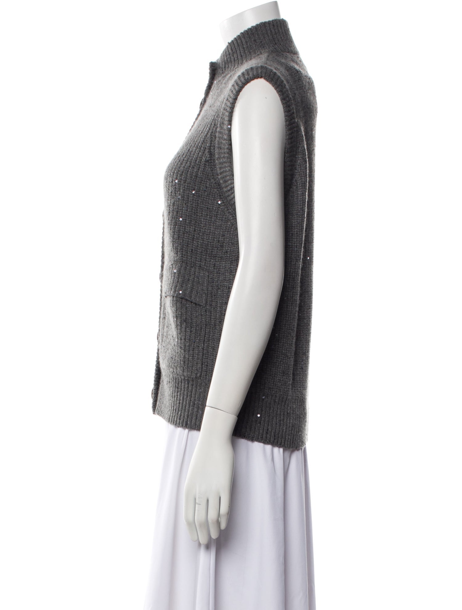 Brunello Cucinelli Cashmere Plaid Print Vest w/ Tags