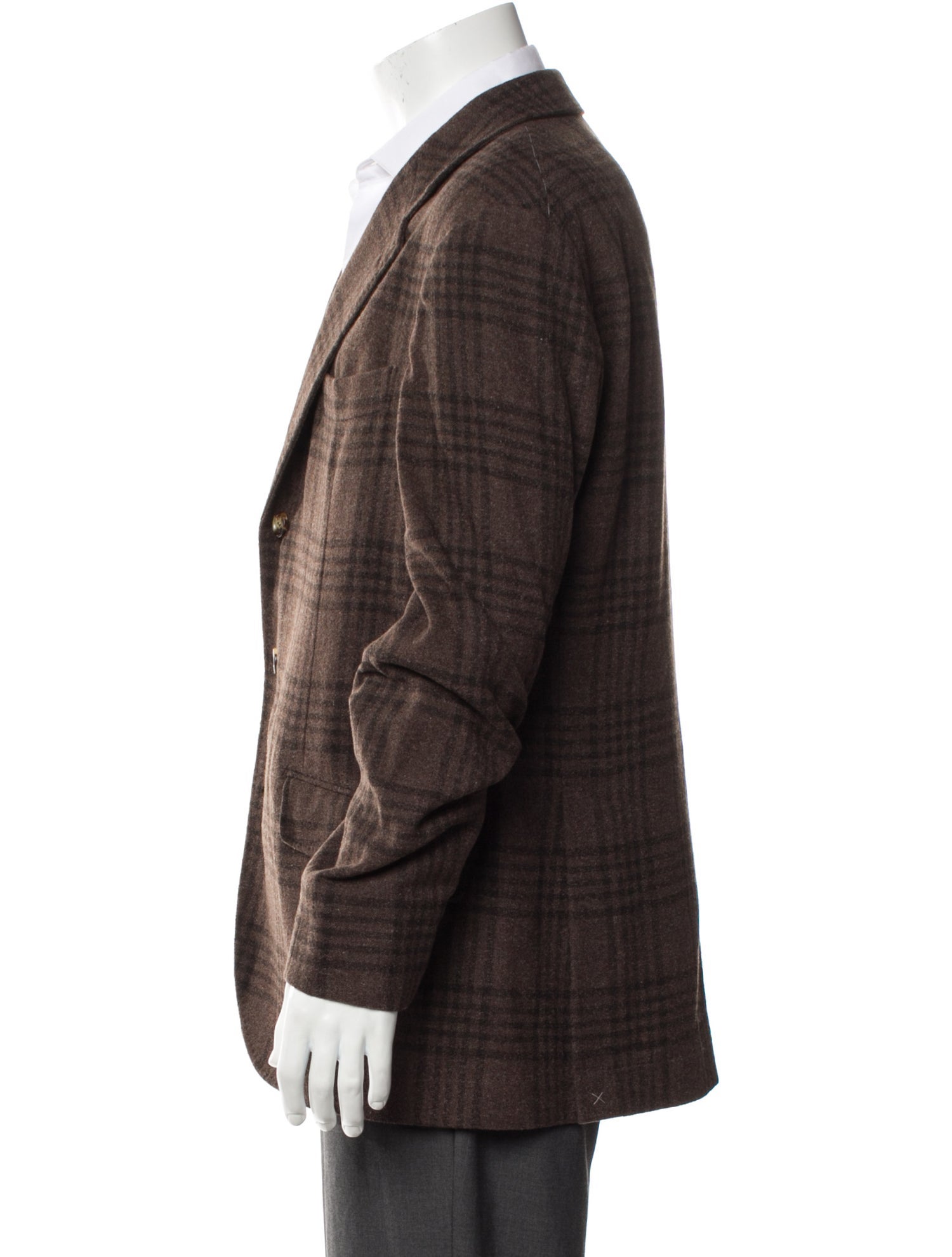 Brunello Cucinelli Wool Plaid Print Blazer w/ Tags
