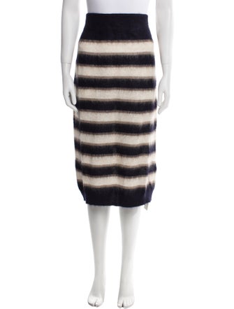 Brunello Cucinelli Striped Knee-Length Skirt w/ Tags