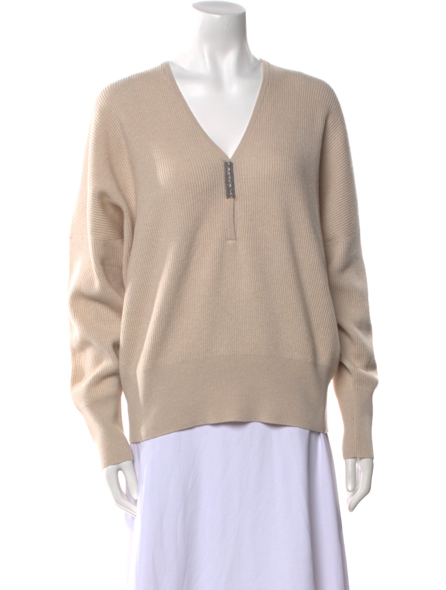 Brunello Cucinelli Cashmere V-Neck Sweater w/ Tags