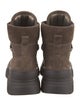 Brunello Cucinelli Suede Colorblock Pattern Combat Boots