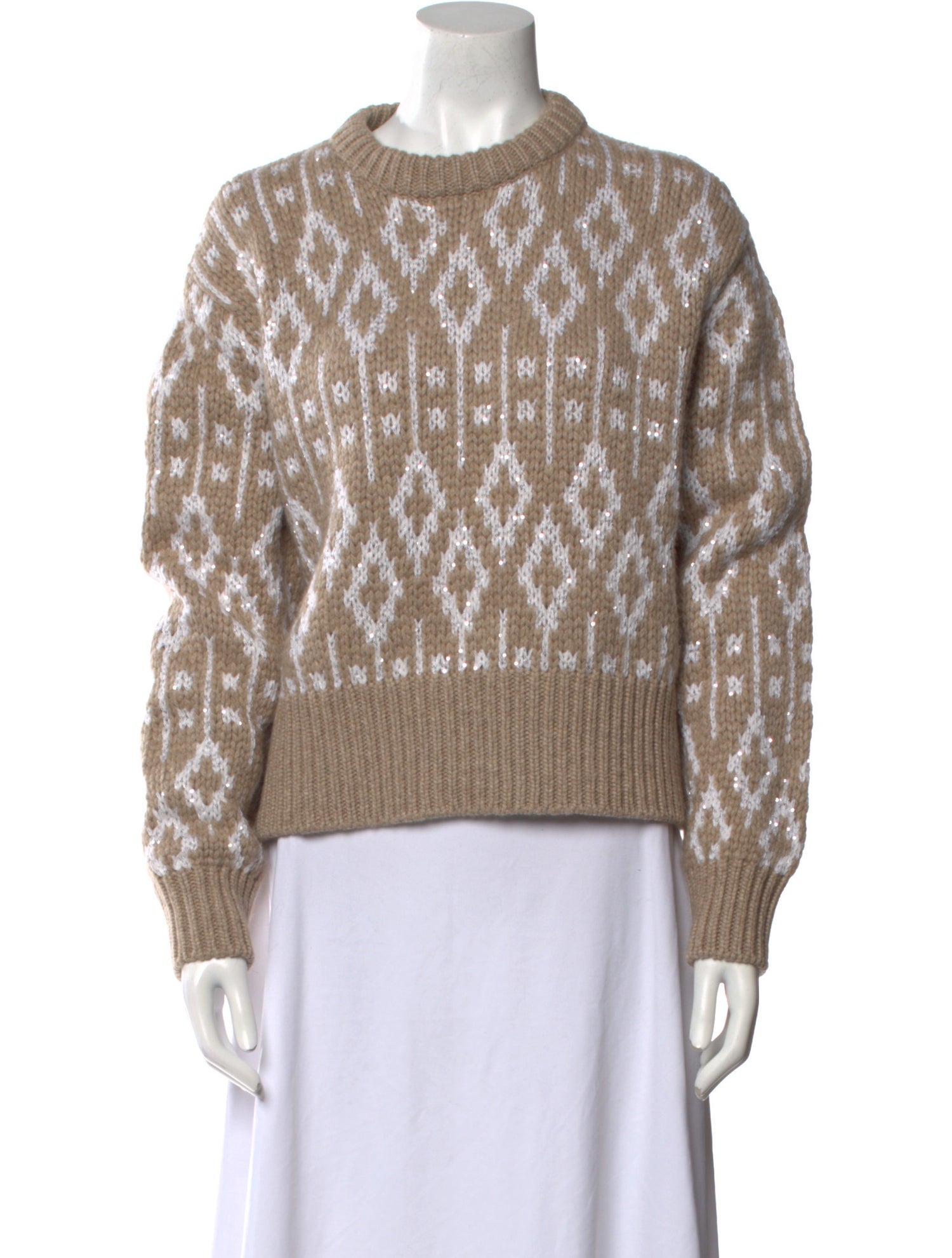 Brunello Cucinelli Cashmere Printed Sweater w/ Tags