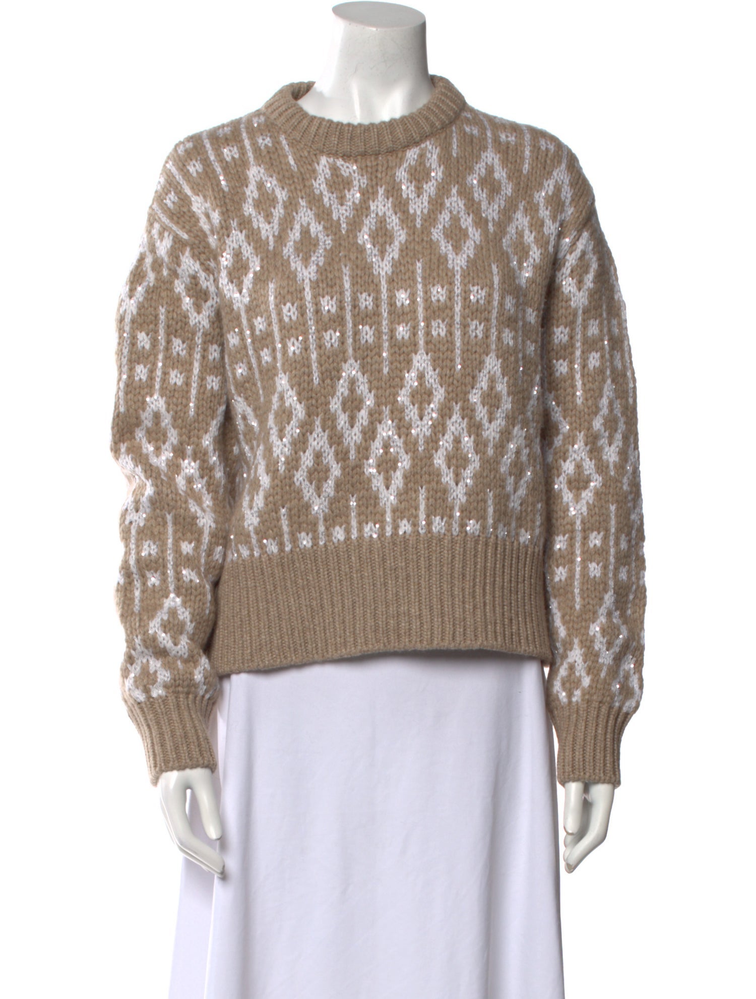 Brunello Cucinelli Cashmere Printed Sweater w/ Tags