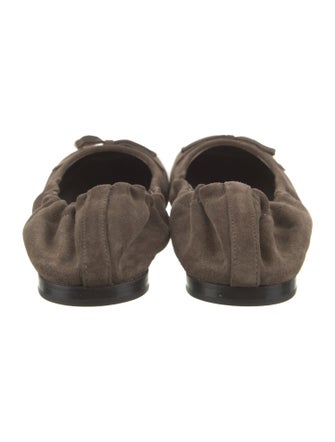 Brunello Cucinelli Suede Colorblock Pattern Ballet Flats