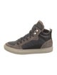 Brunello Cucinelli Suede Colorblock Pattern Sneakers