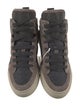 Brunello Cucinelli Suede Colorblock Pattern Sneakers
