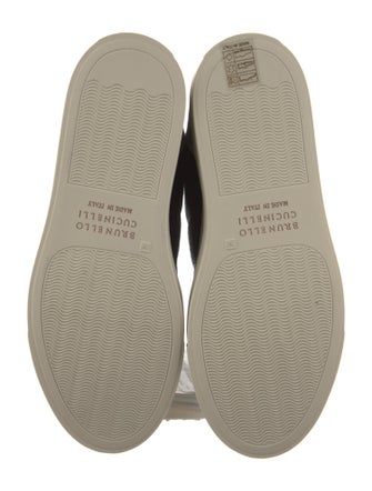 Brunello Cucinelli Suede Colorblock Pattern Sneakers