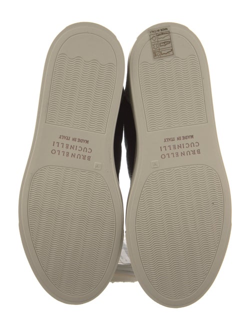Brunello Cucinelli Suede Colorblock Pattern Sneakers