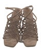 Brunello Cucinelli Suede Beaded Accents Sandals