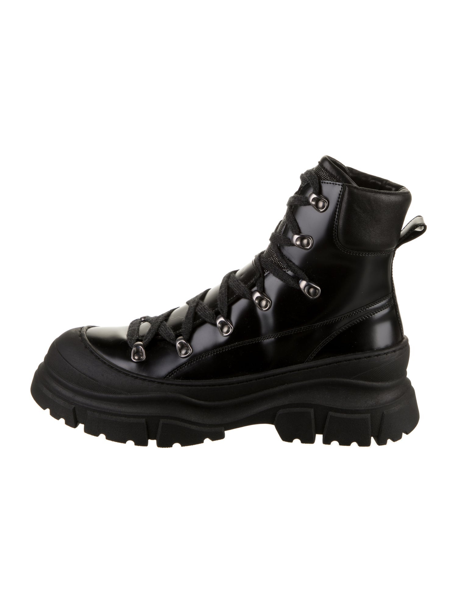 Brunello Cucinelli Leather Combat Boots w/ Tags